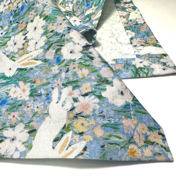 NEW Easter Handmade 18” Easter Bunny Pastel Dinner Napkins - Picture 3 of 5